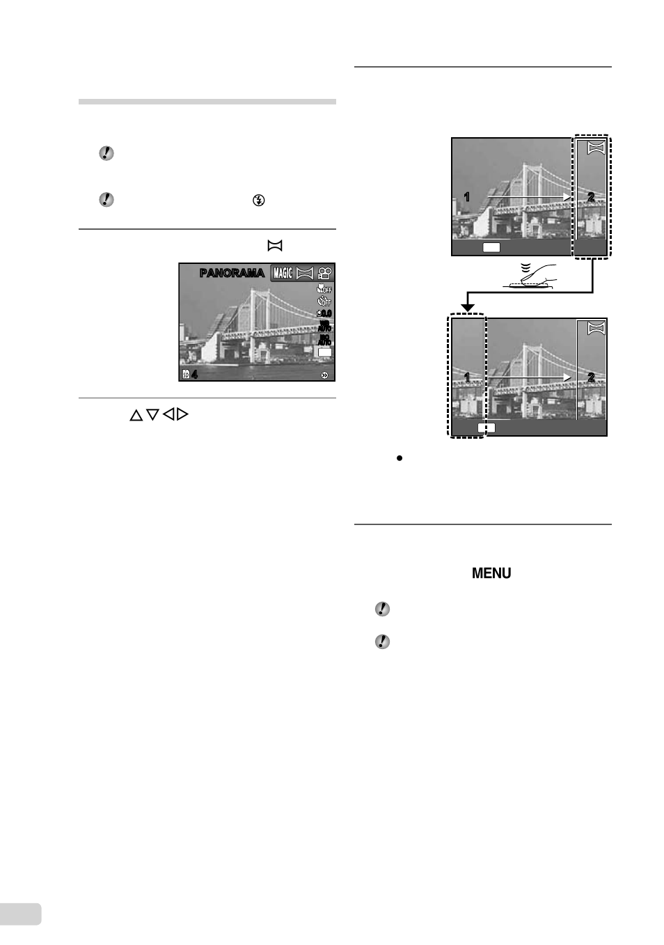 22 en creating panoramic images [panorama | Olympus X-960 User Manual | Page 22 / 61