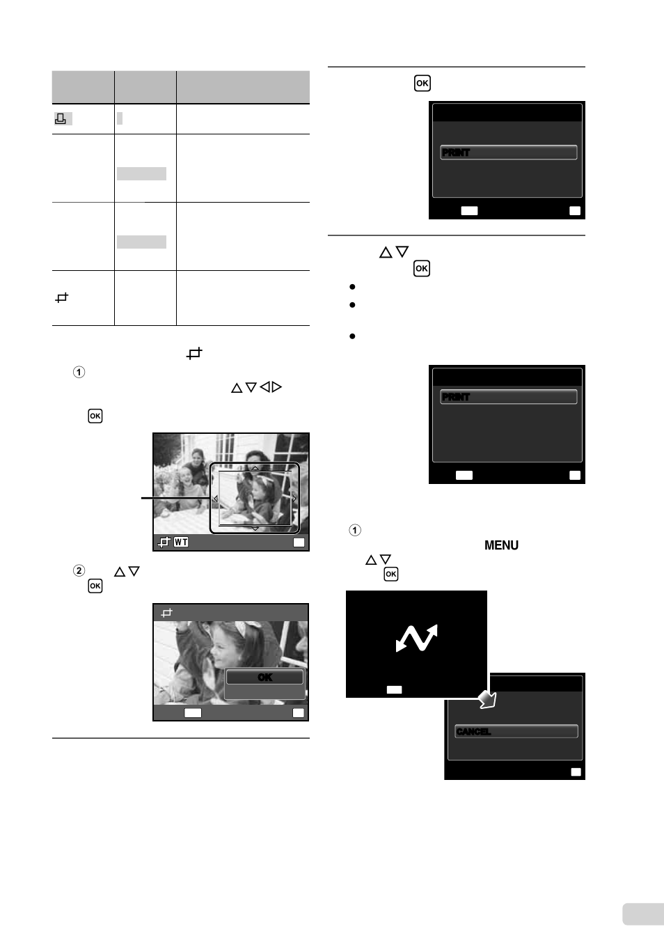 39 en, Press the h button, Use fg to select [print], and press the h button | Olympus X-960 User Manual | Page 39 / 61
