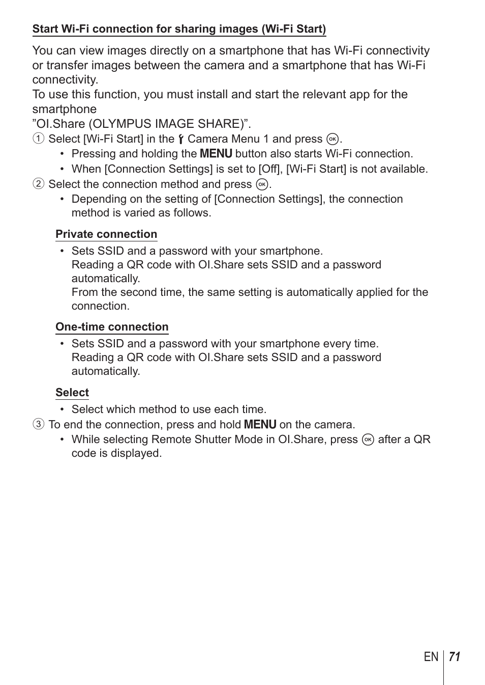 Olympus SH1 User Manual | Page 71 / 113