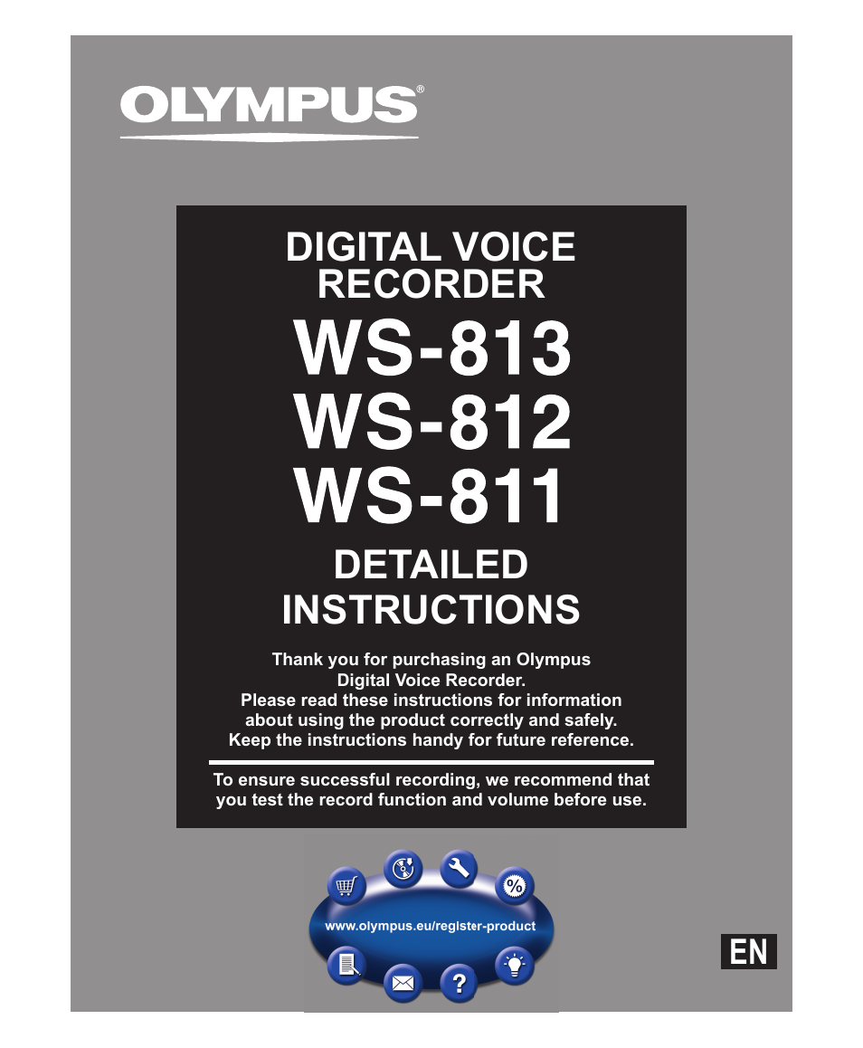 Olympus WS-811 User Manual | 95 pages