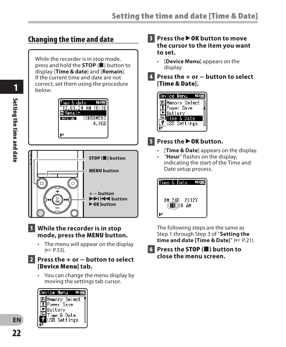 Olympus WS-811 User Manual | Page 22 / 95