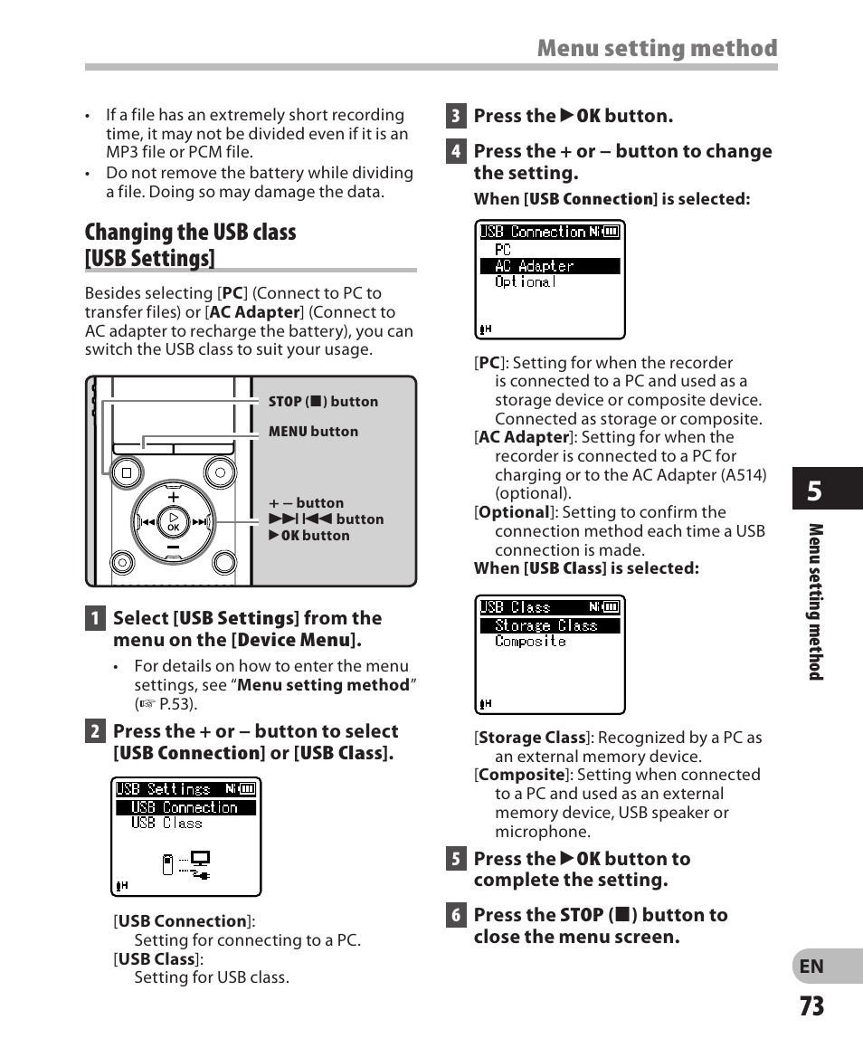 Olympus WS-811 User Manual | Page 73 / 95