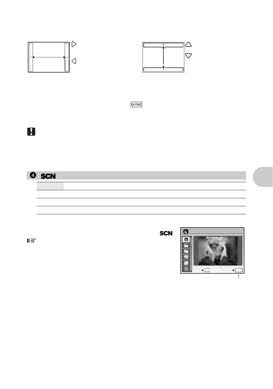 Men u operat ions, 4s (scene) | Olympus 840 User Manual | Page 25 / 79