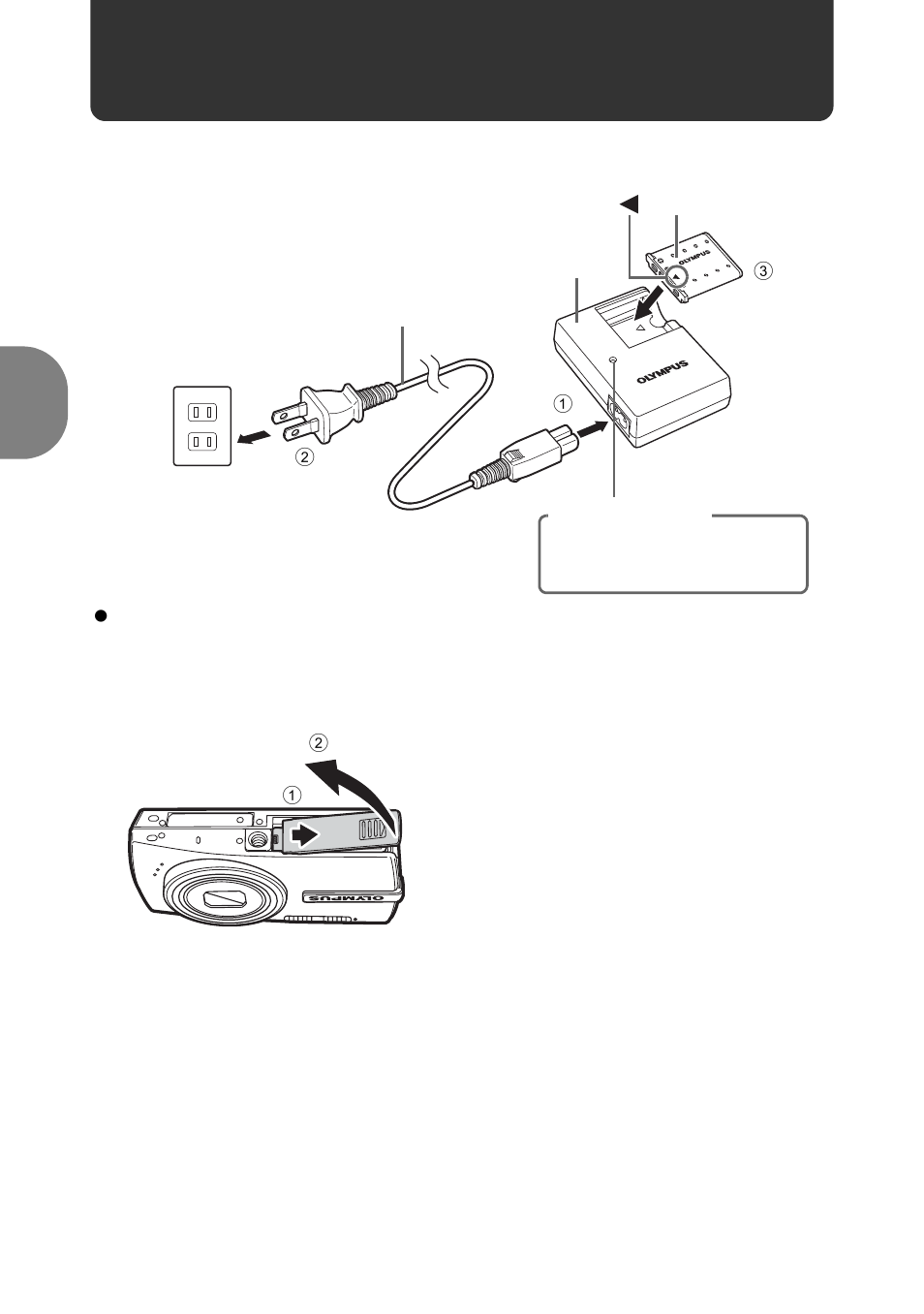 Preparing the camera, A. charge the battery | Olympus 840 User Manual | Page 4 / 79