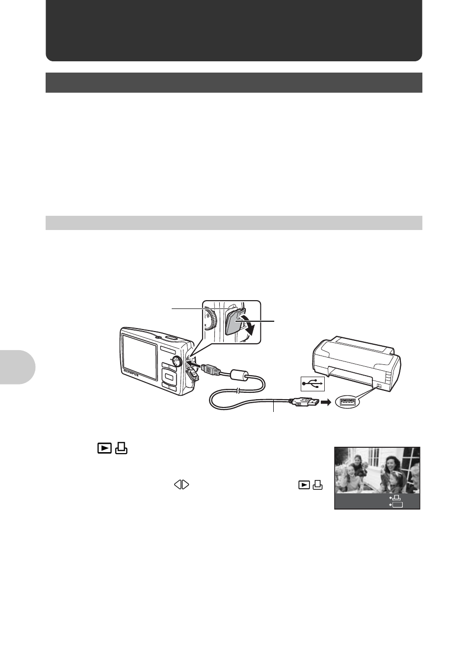 Printing pictures, Direct printing (pictbridge), Easy print | P.40, G“easy print” (p.40) | Olympus 840 User Manual | Page 40 / 79