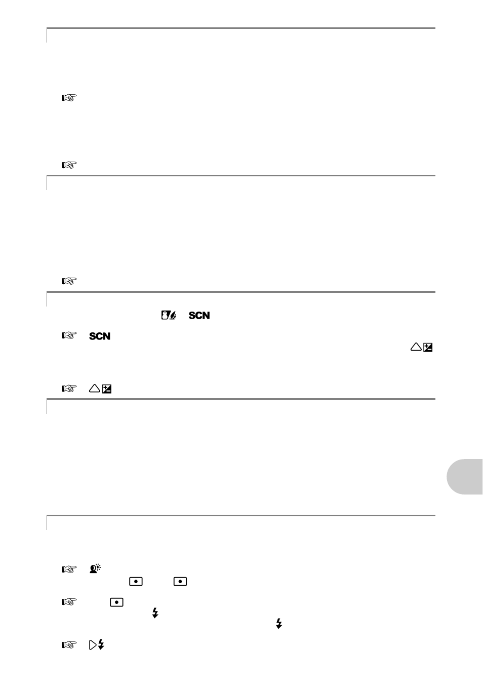 The picture is too grainy, Taking pictures with the correct color, Taking pictures of a white beach or snow scene | Misalignment of panoramic pictures, Taking pictures of a subject against backlight | Olympus 840 User Manual | Page 53 / 79