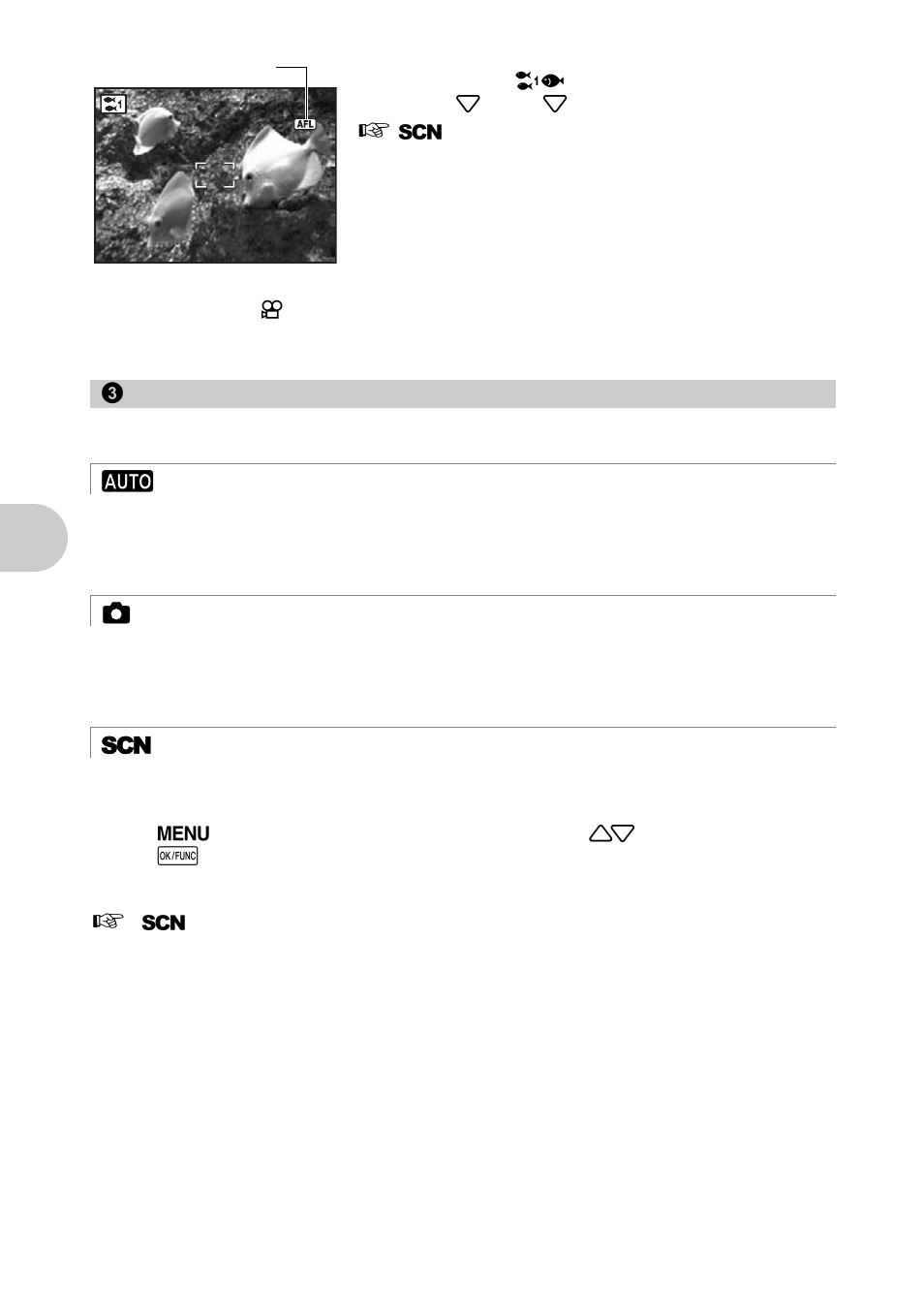 Switching between shooting and playback modes, Shooting pictures with automatic settings, Set the optimum aperture value and shutter speed | Olympus 1020 User Manual | Page 12 / 78