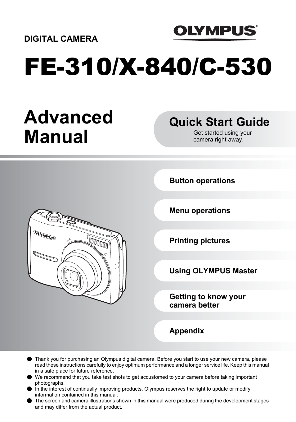 Olympus FE-310 User Manual | 61 pages