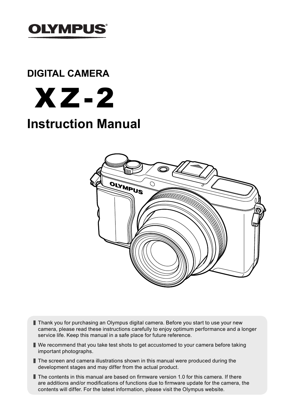 Olympus XZ-2 User Manual | 102 pages