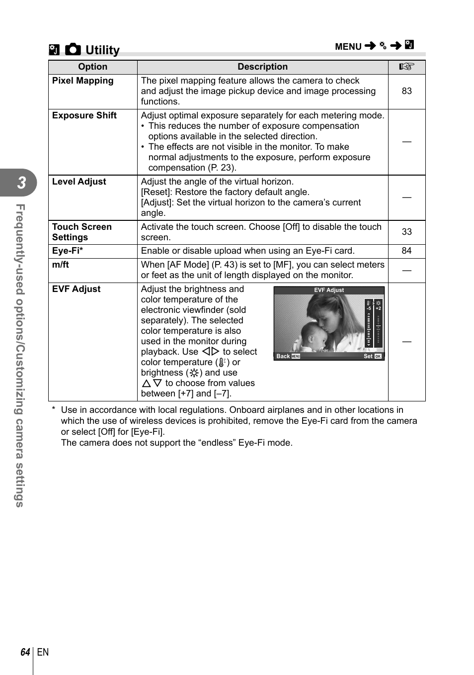 B k utility, 64 en | Olympus XZ-2 User Manual | Page 64 / 102