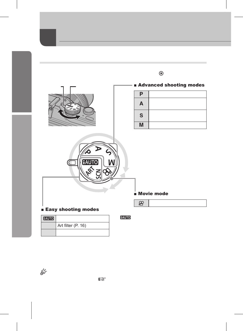 Camera controls, Basic guide, Names of parts and functions | Mode dial | Olympus E-PL2 User Manual | Page 10 / 127