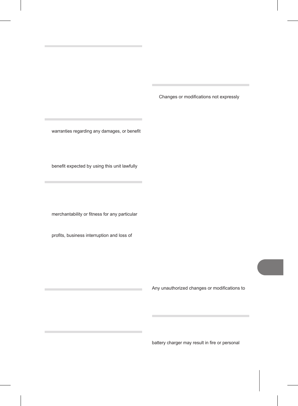 Safety precautions, Lens, Legal and other notices | Disclaimer of warranty, Warning, Copyright notice, Fcc notice | Olympus E-PL2 User Manual | Page 119 / 127