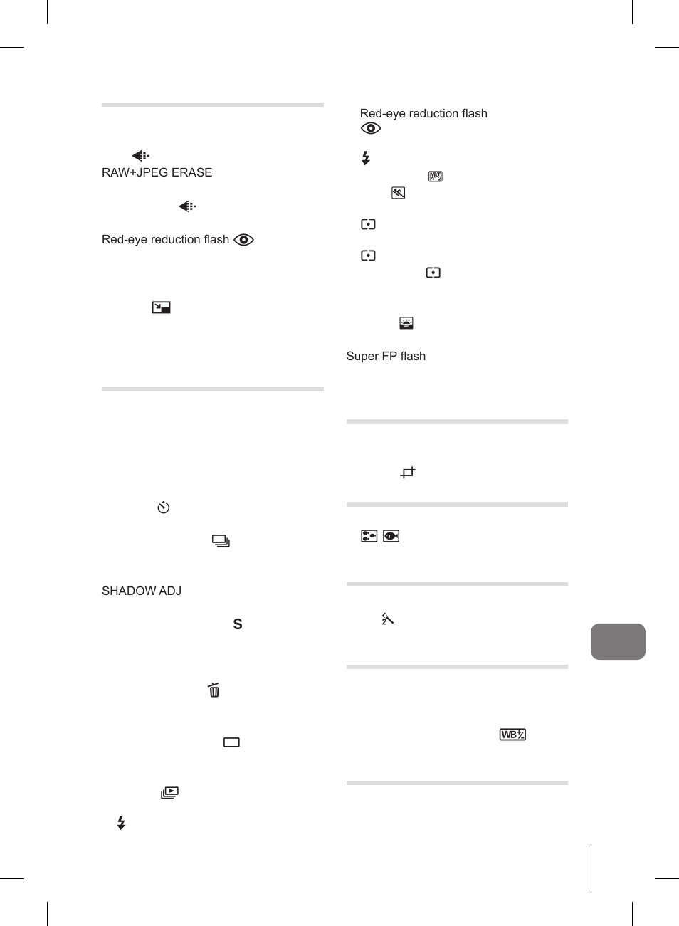 Index r | Olympus E-PL2 User Manual | Page 125 / 127