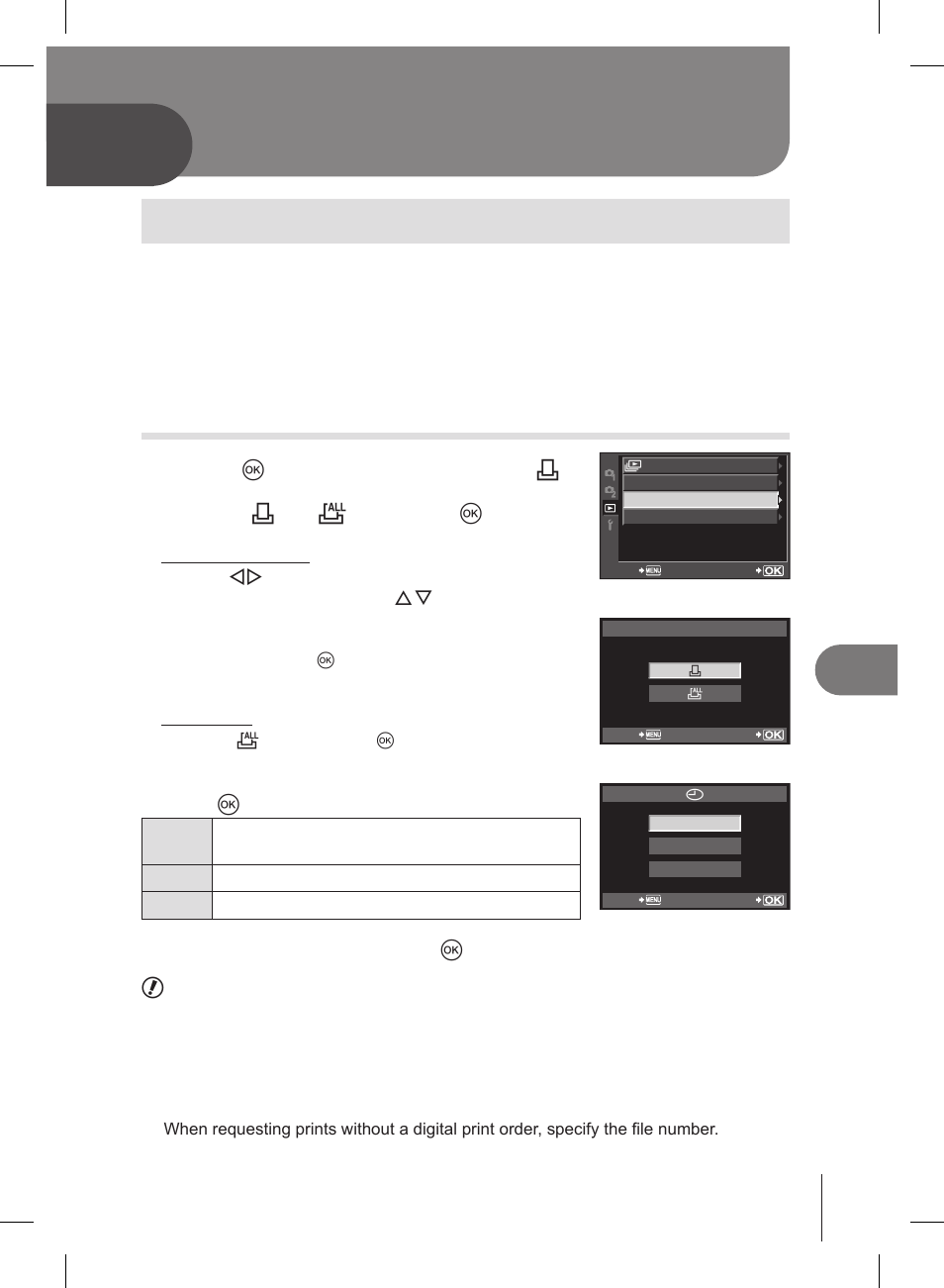 Printing pictures, Print reservation (dpof*), Creating a print order | Olympus E-PL2 User Manual | Page 73 / 127