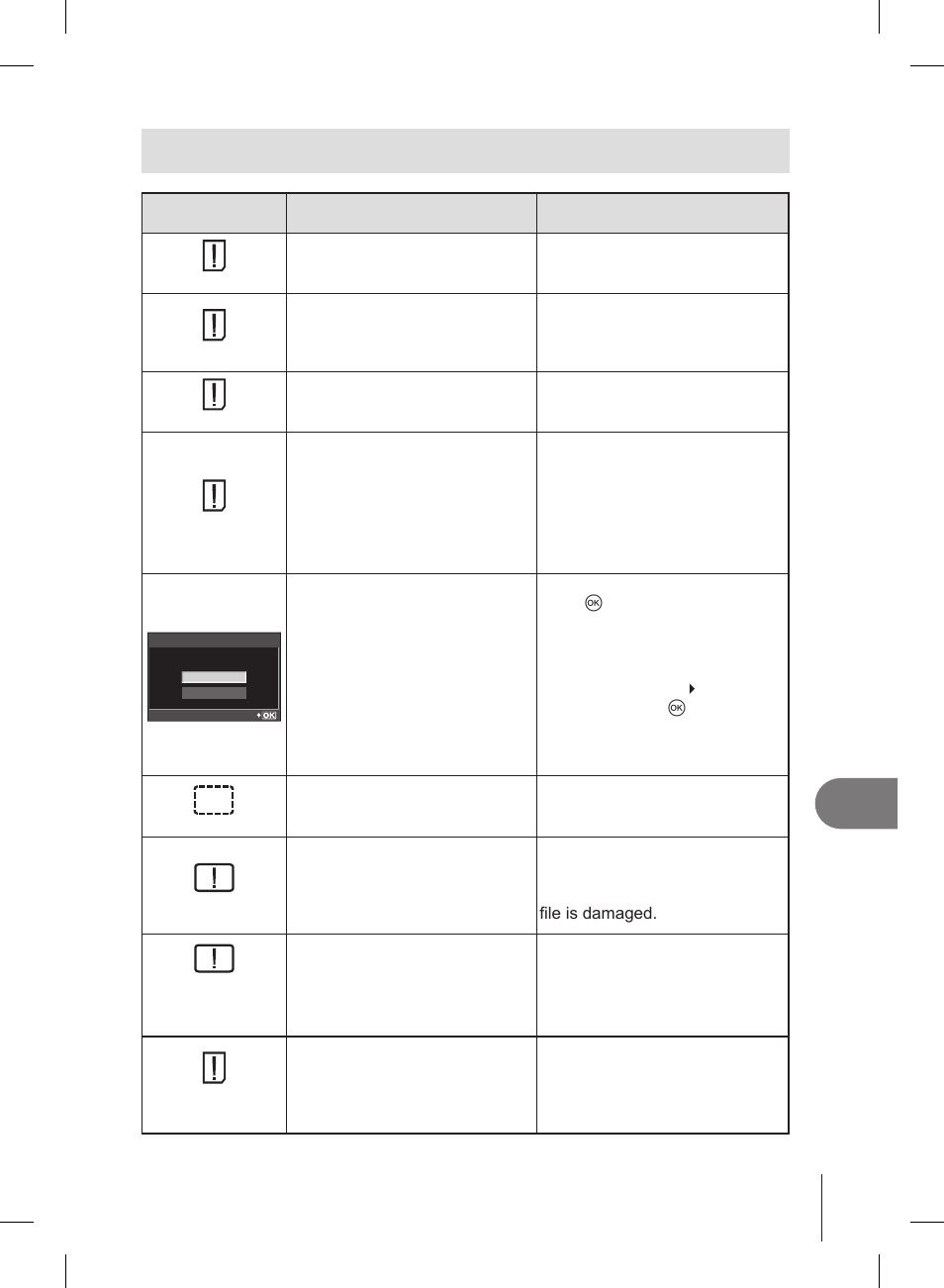 Error codes, Information | Olympus E-PL2 User Manual | Page 93 / 127