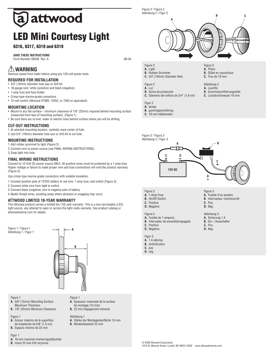 Attwood 6317 User Manual | 2 pages