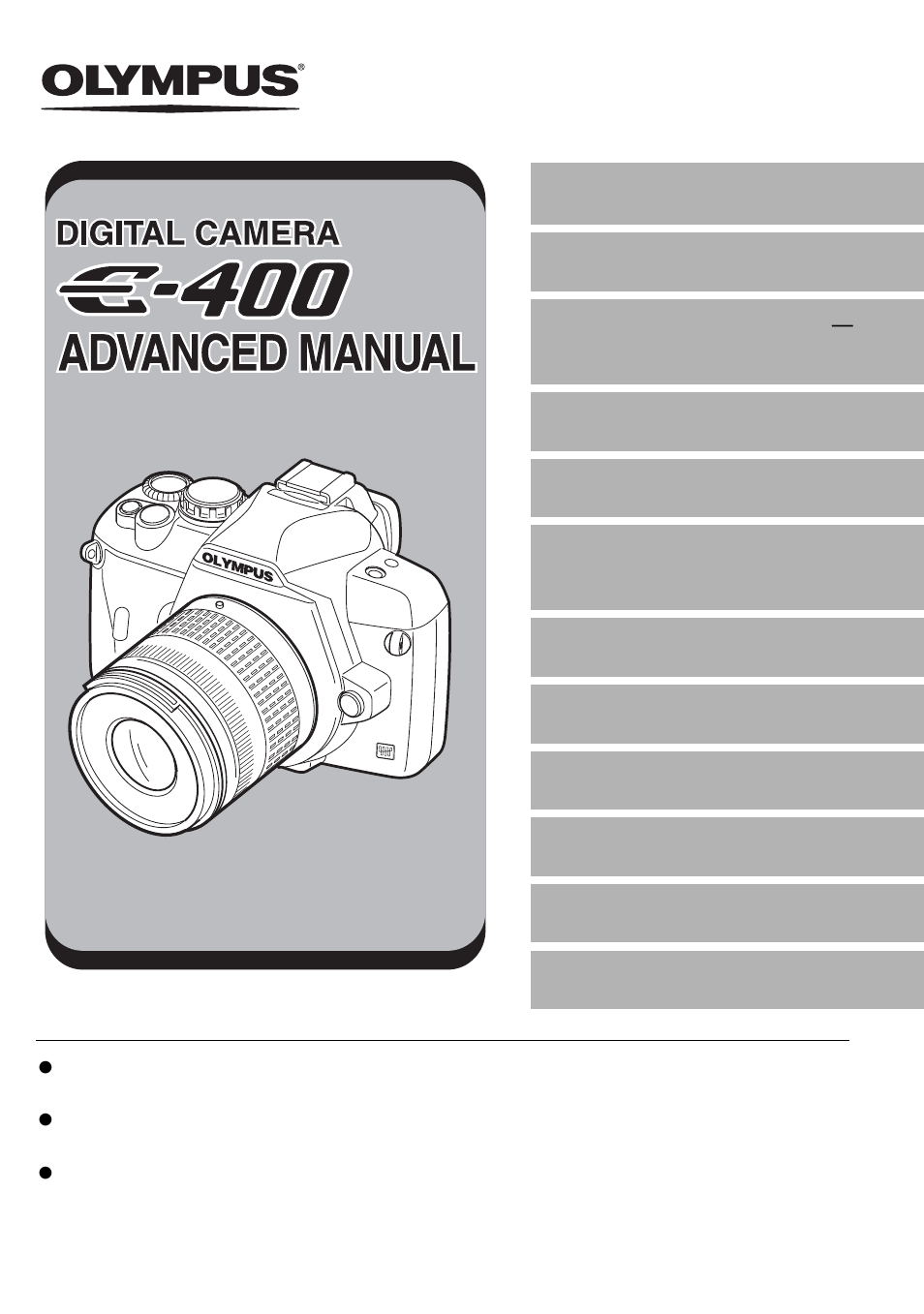 Olympus E-400 User Manual | 164 pages