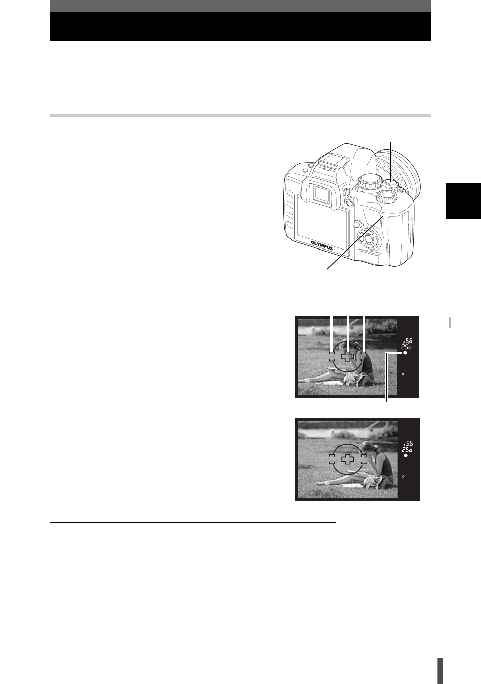 Various shooting functions, If correct focus cannot be obtained (focus lock) | Olympus E-400 User Manual | Page 41 / 164