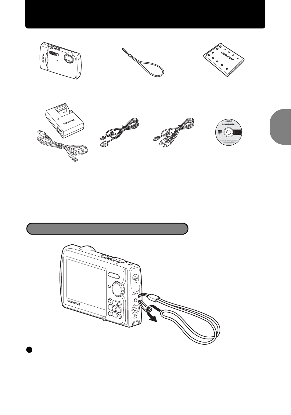 Quick start guide, P. 3, Gather these items (box contents) | Olympus µ 790 SW User Manual | Page 3 / 80