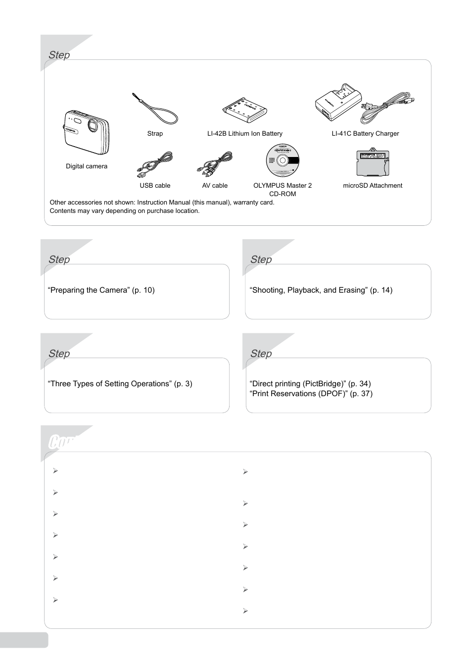 Olympus µ-550WP User Manual | Page 2 / 62