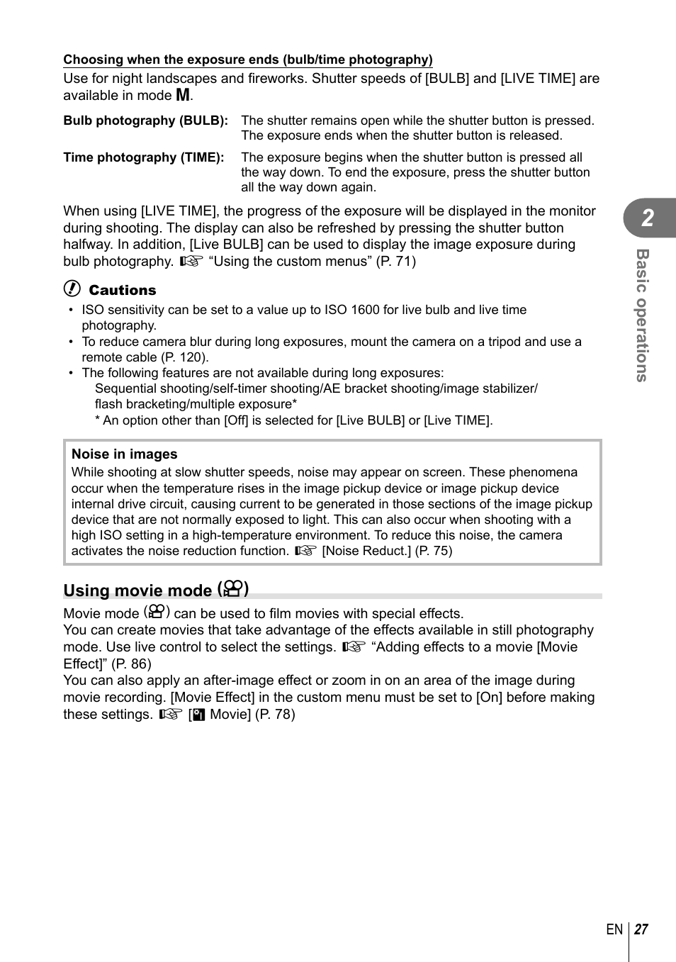 Olympus EPL5 User Manual | Page 27 / 133