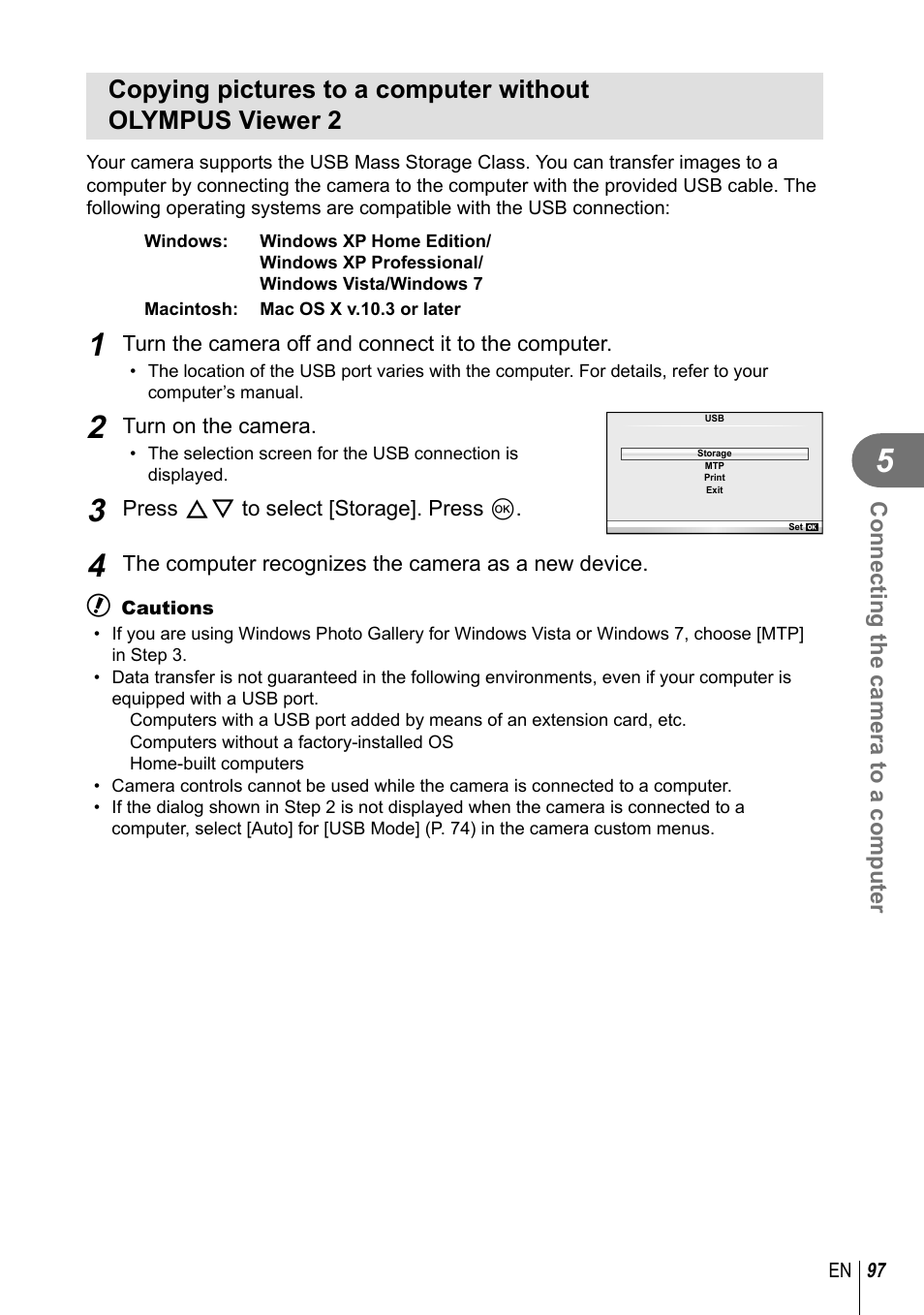 Olympus EPL5 User Manual | Page 97 / 133