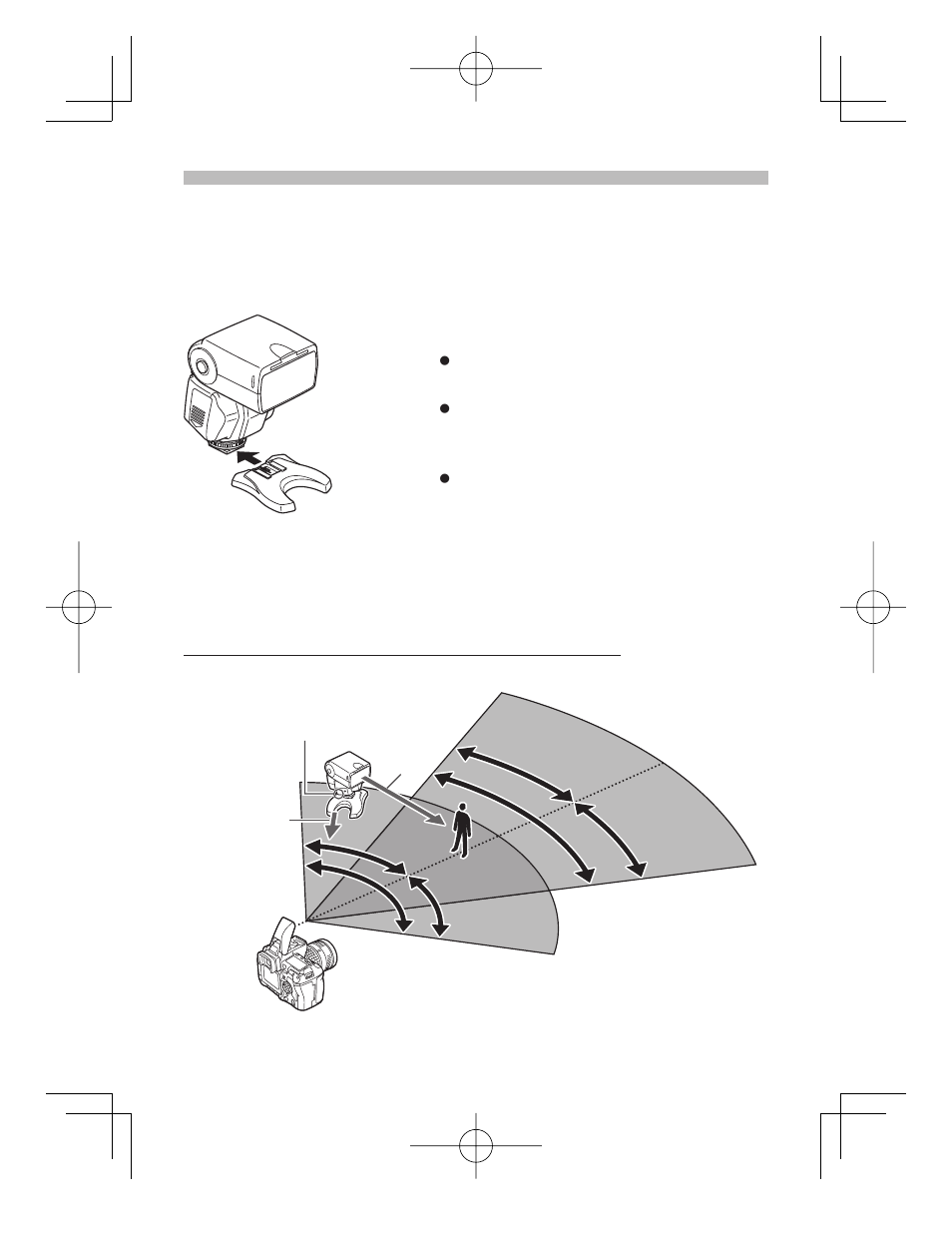 About the placement of the electronic flash | Olympus FL-36R User Manual | Page 35 / 56