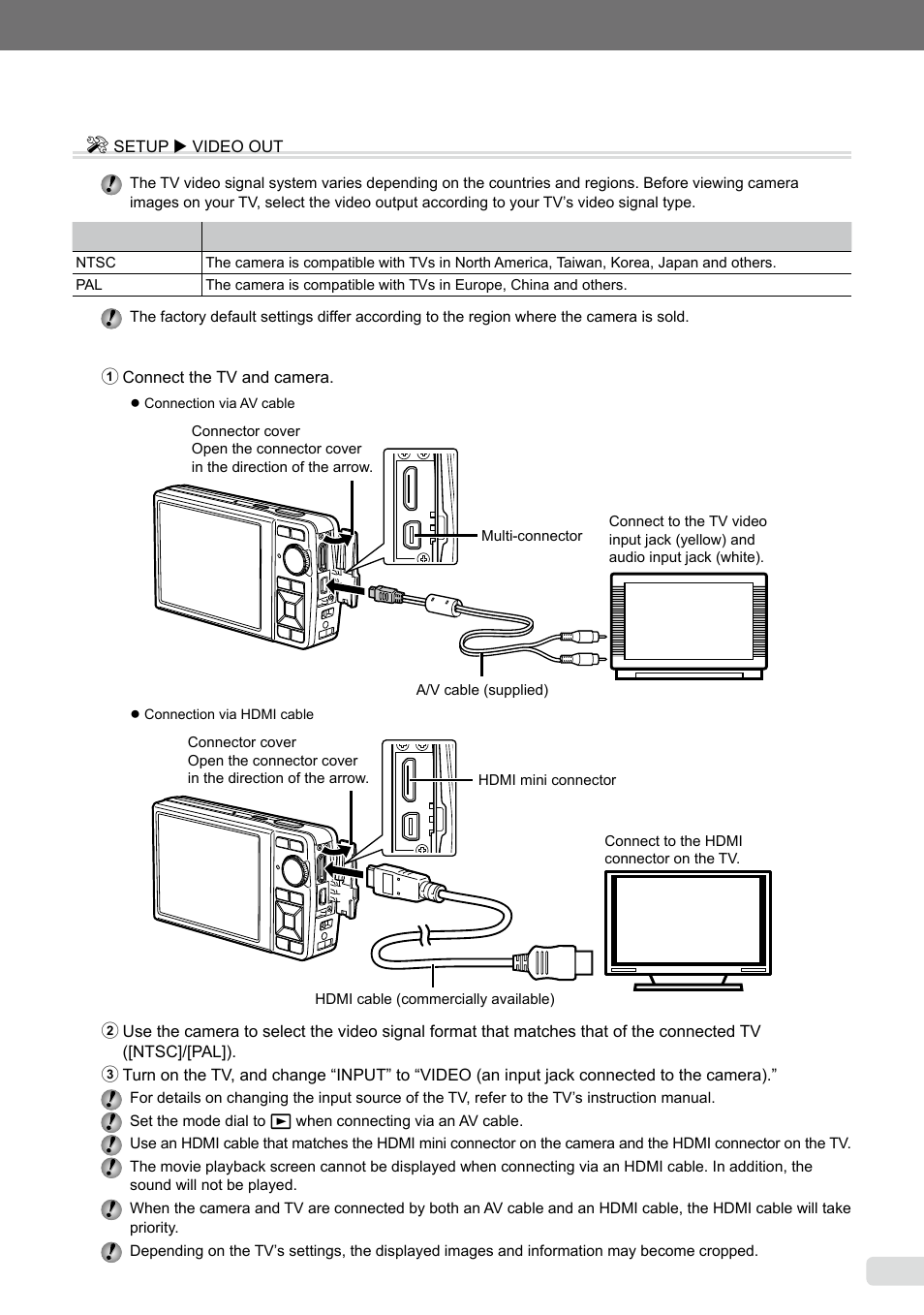 Selecting the video signal system to match your tv, 41 en | Olympus µ-7000 User Manual | Page 41 / 68