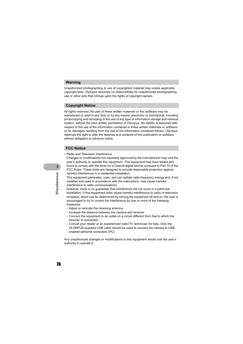 Olympus FE-140 User Manual | Page 76 / 80