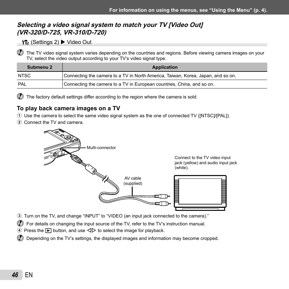 46 en | Olympus VR-310 User Manual | Page 46 / 76