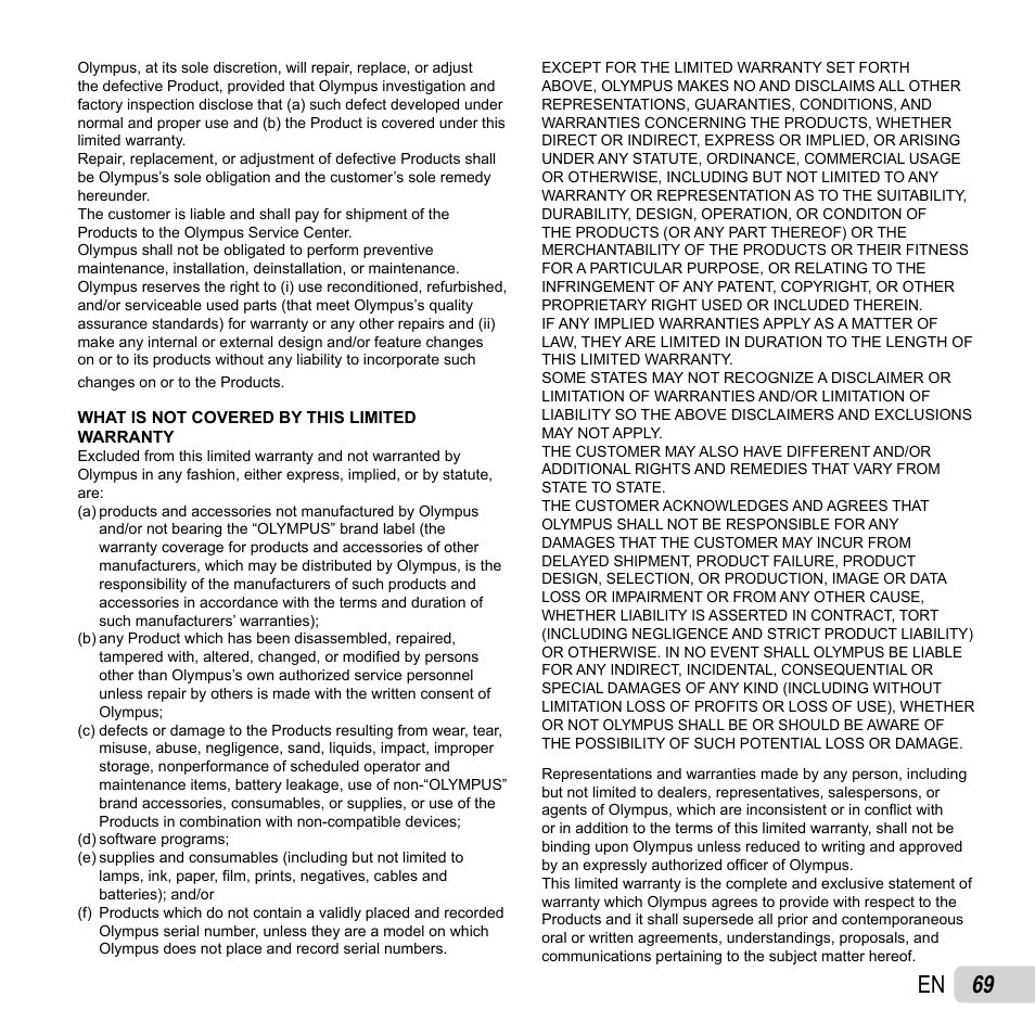 69 en | Olympus VR-310 User Manual | Page 69 / 76