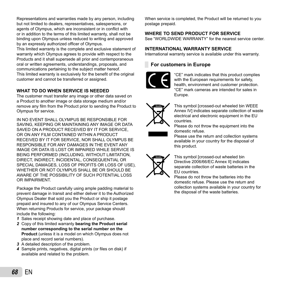 68 en | Olympus FE-4050 User Manual | Page 68 / 75