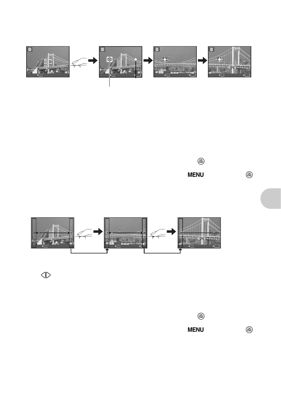 Me nu opera tions, Combine in camera 1, Combine in camera 2 | 2nd 3rd, 1st 2nd 3rd | Olympus 1030 SW User Manual | Page 25 / 80