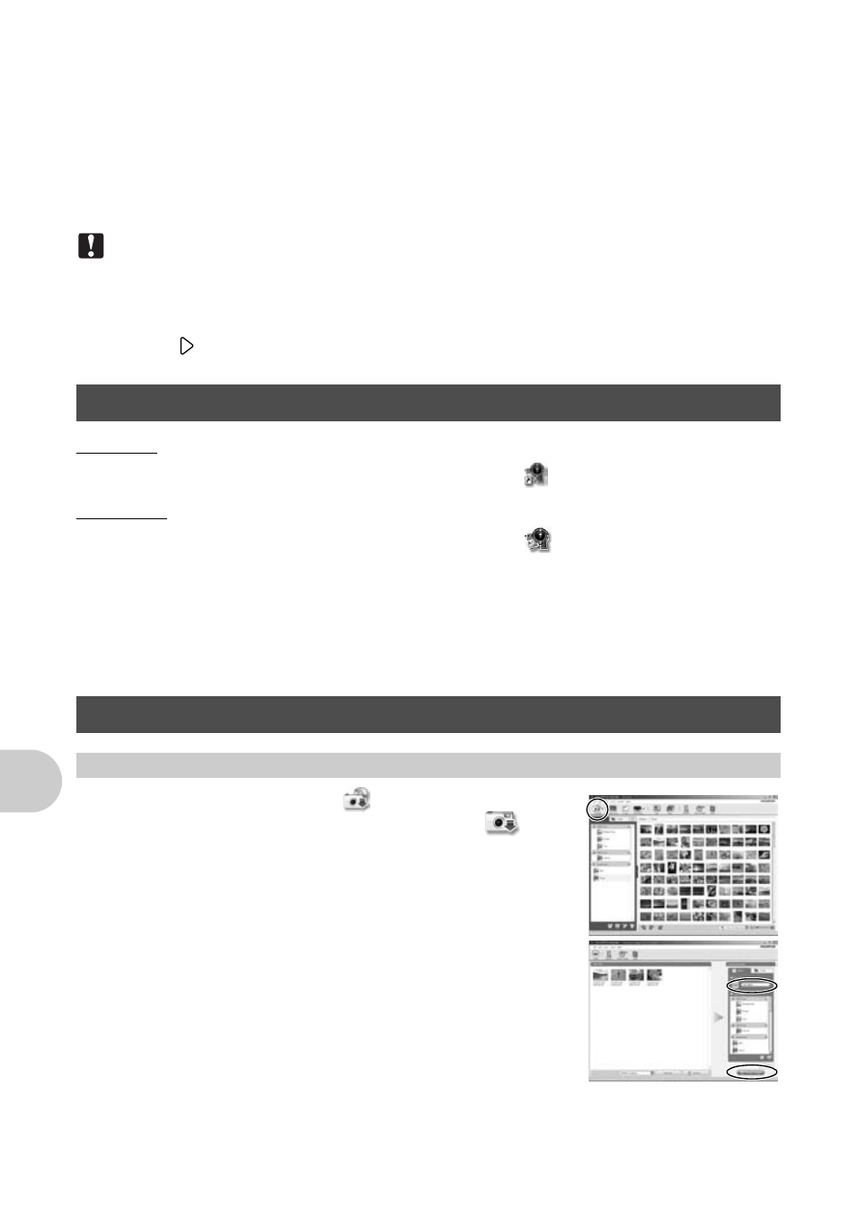 Start up the olympus master software, Displaying camera images on a computer, Downloading and saving images | Olympus 1030 SW User Manual | Page 48 / 80