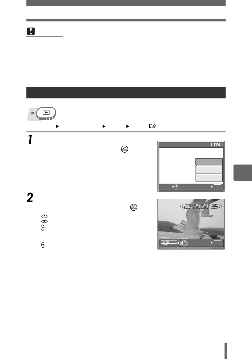 Editing a movie | Olympus SP-350 User Manual | Page 101 / 195