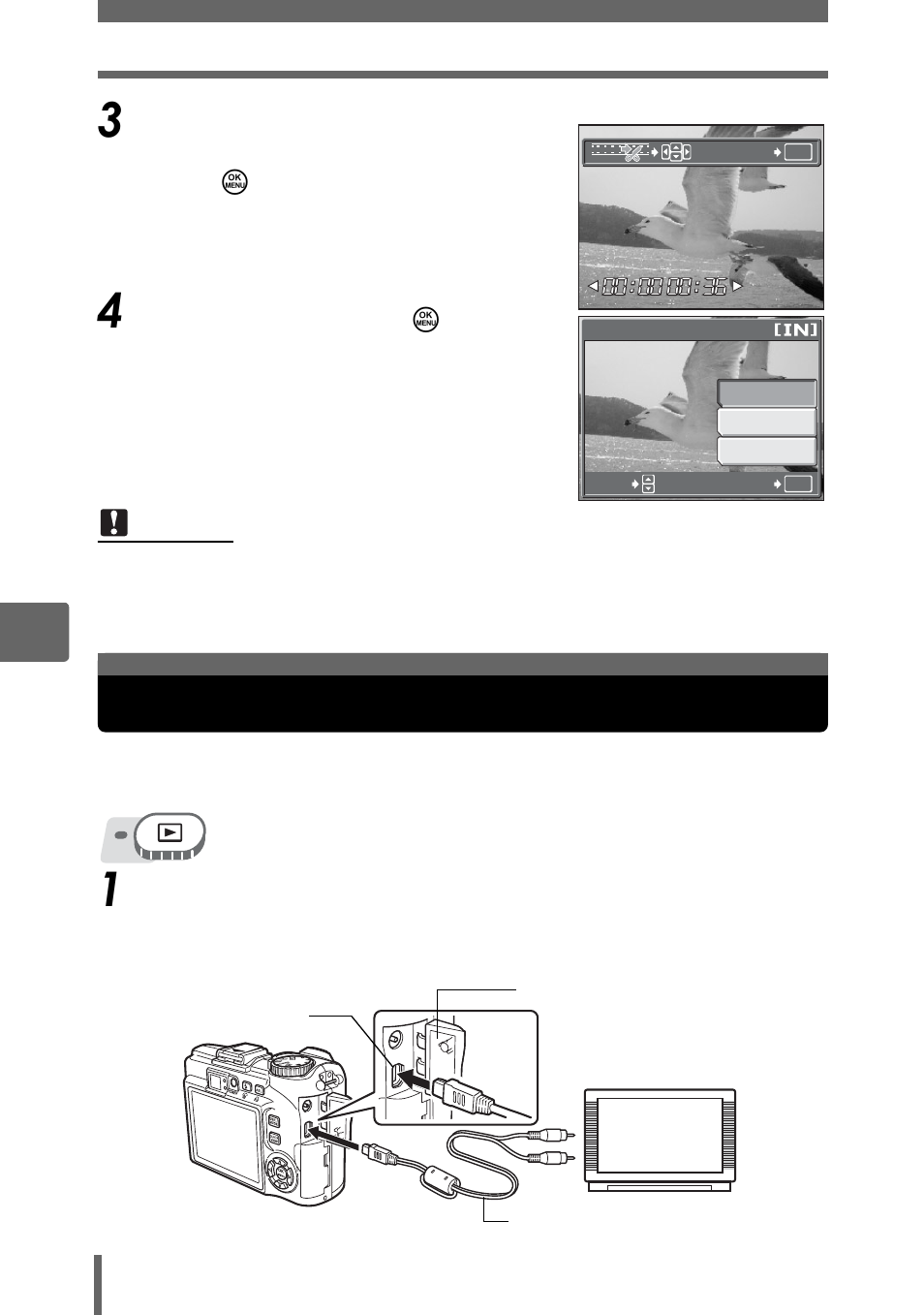 Playing back pictures on a tv | Olympus SP-350 User Manual | Page 102 / 195