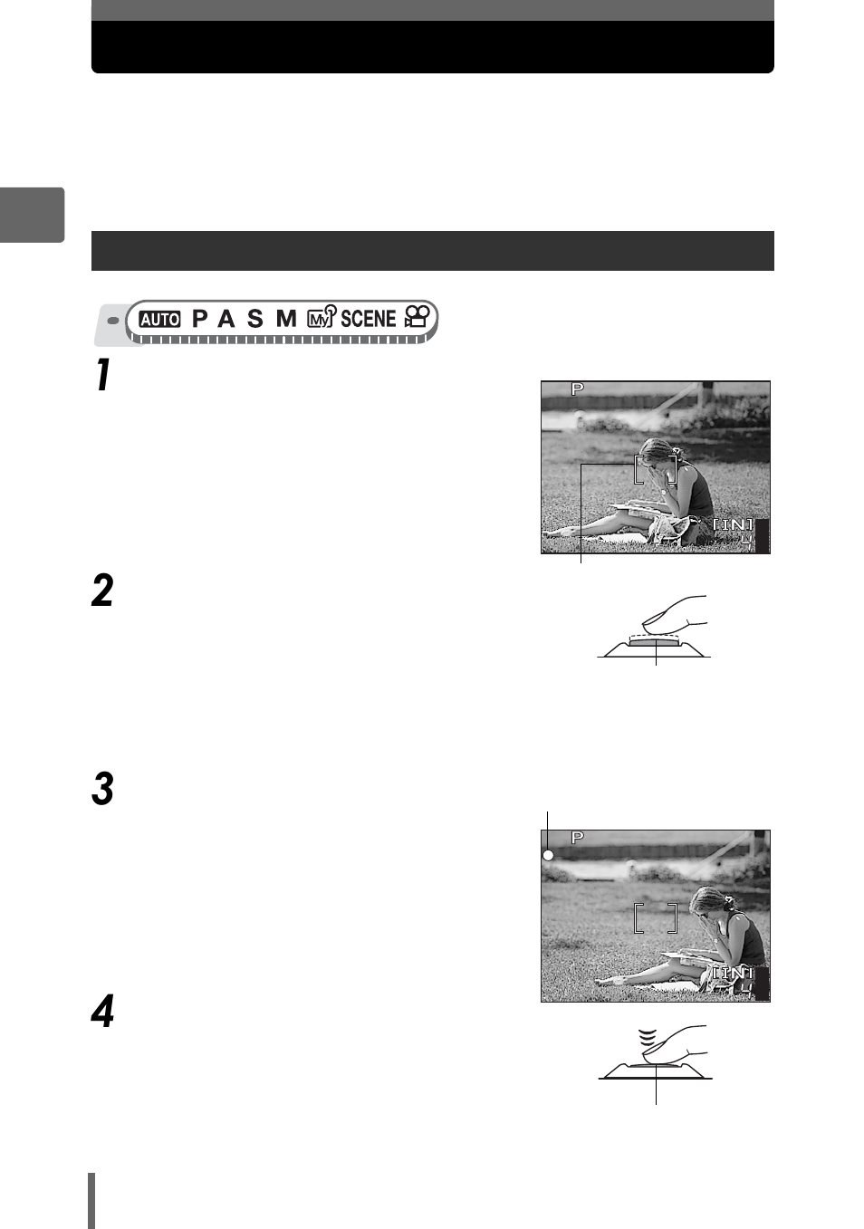 If the correct focus cannot be obtained, How to focus (focus lock) | Olympus SP-350 User Manual | Page 24 / 195