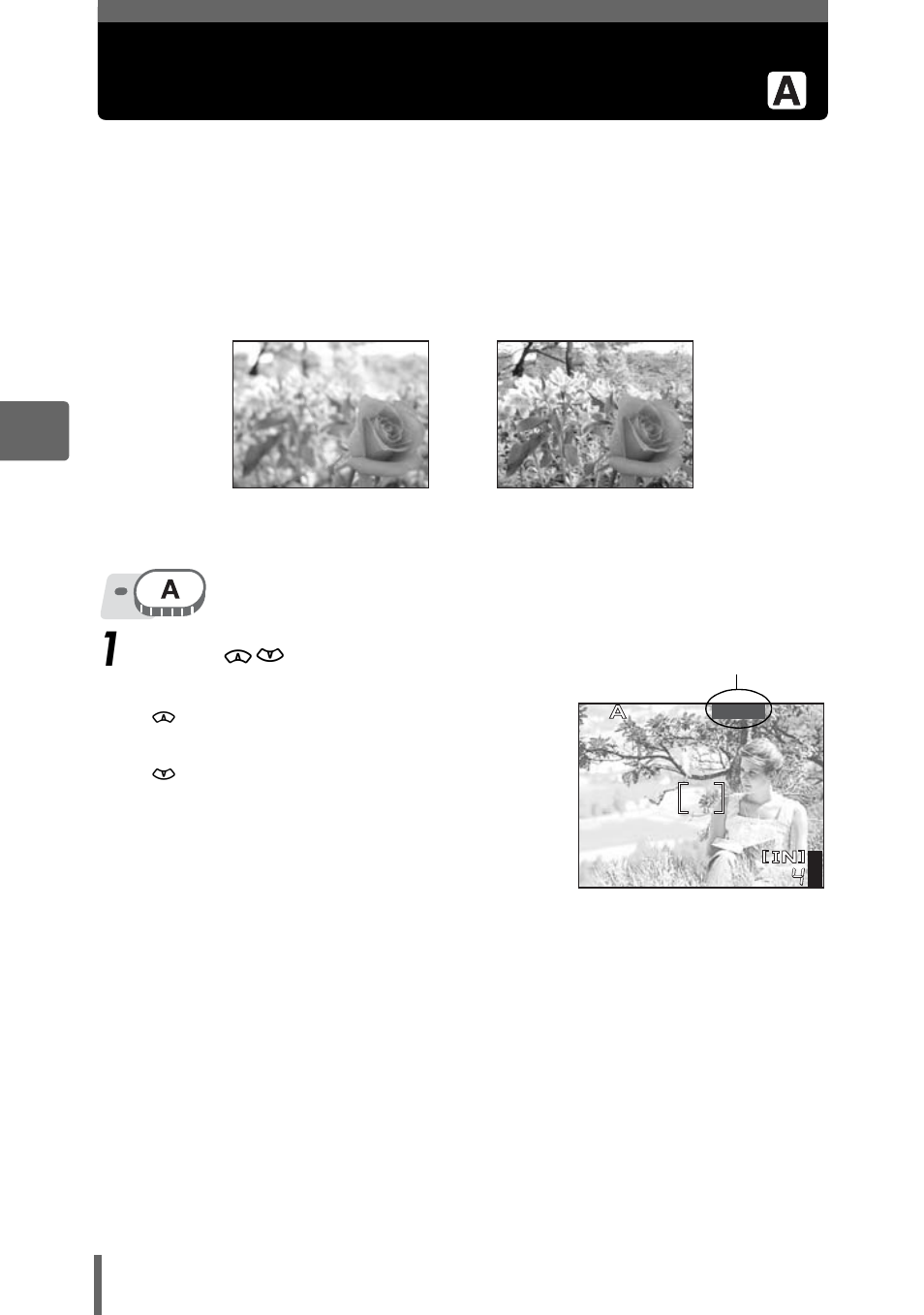 Changing the aperture value for shooting pictures, G“changing the, Aperture value for shooting pictures” (p. 54) | Olympus SP-350 User Manual | Page 54 / 195