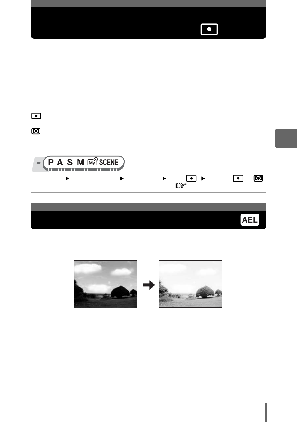 Ae lock, Gp. 61, p | Olympus SP-350 User Manual | Page 61 / 195