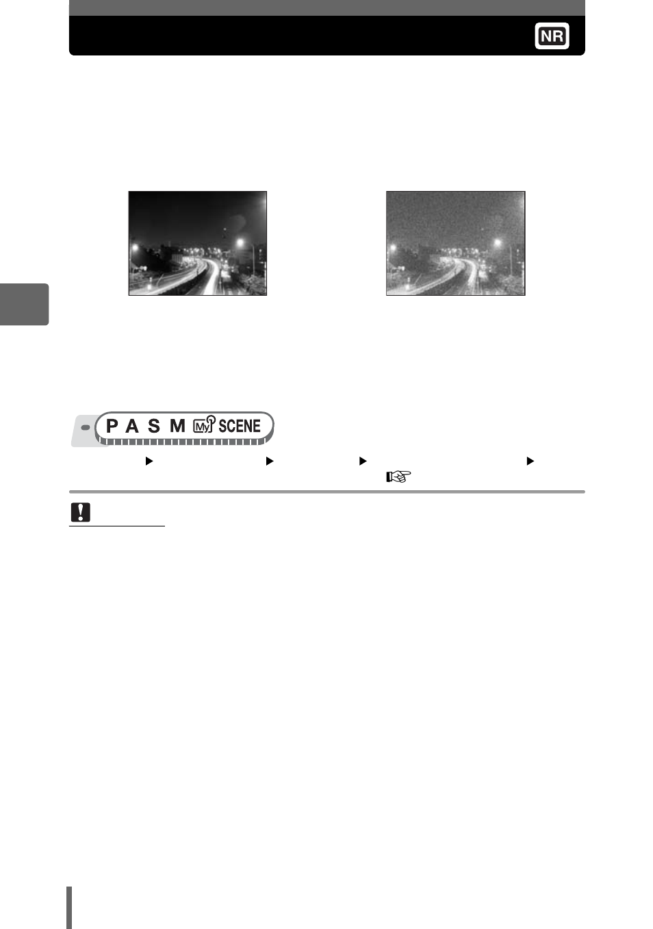 Reducing picture noise (noise reduction) | Olympus SP-350 User Manual | Page 68 / 195