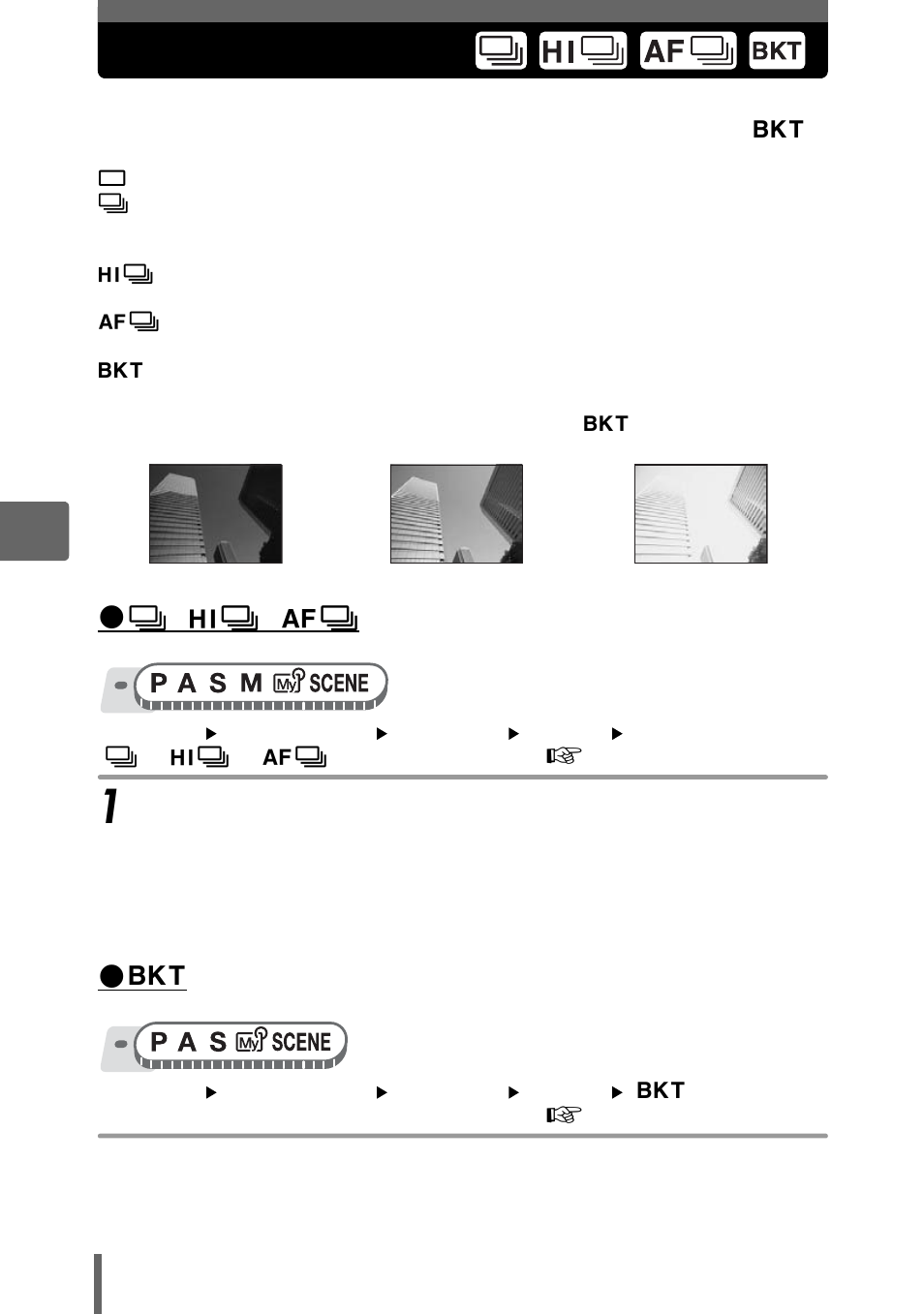 Sequential shooting | Olympus SP-350 User Manual | Page 70 / 195