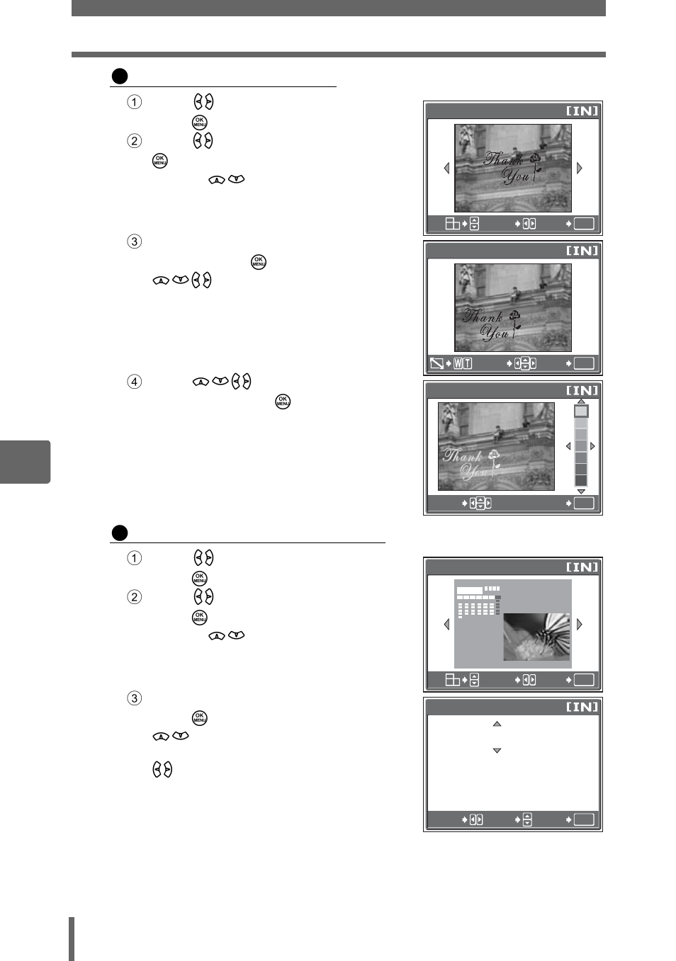 When [title] is selected, When [calendar] is selected, Pl ayba c k | Olympus SP-350 User Manual | Page 96 / 195