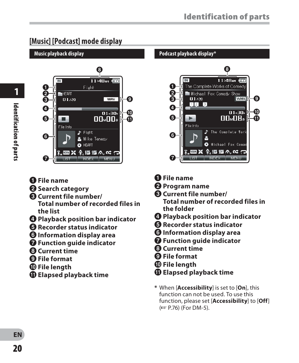 Olympus DM-5 User Manual | Page 20 / 187
