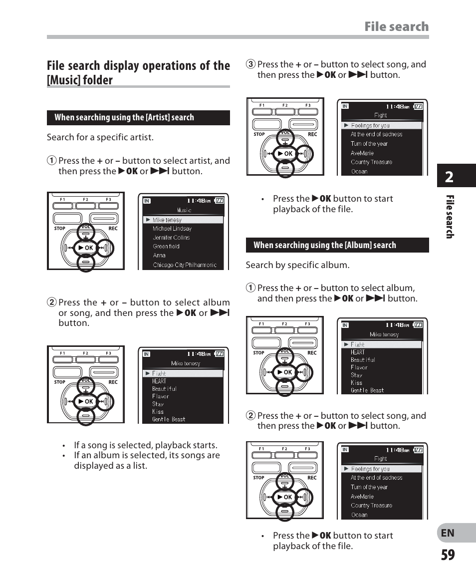 File search | Olympus DM-5 User Manual | Page 59 / 187