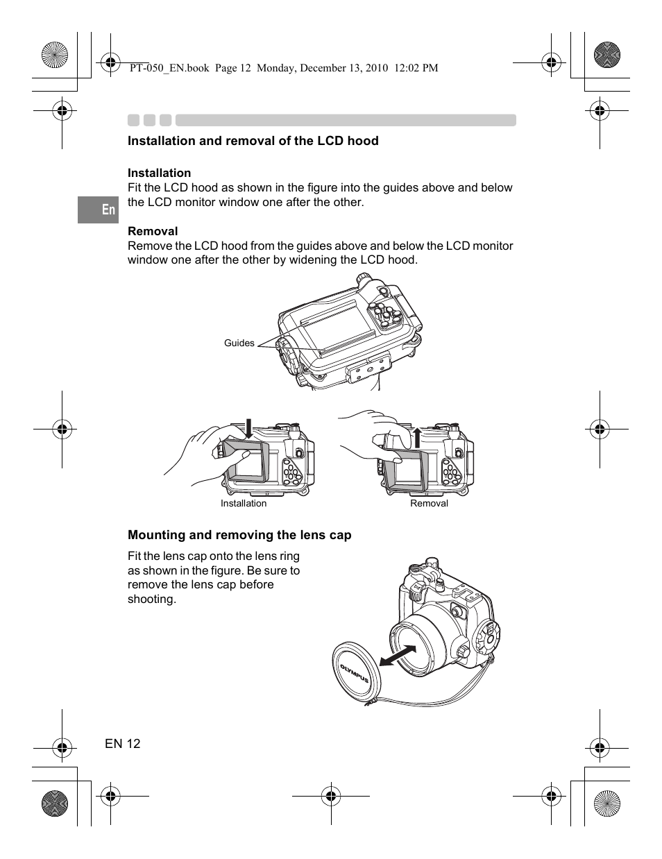 Olympus PT-050 User Manual | Page 12 / 31