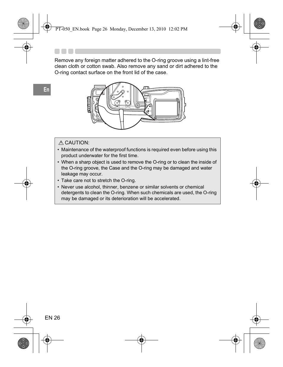Olympus PT-050 User Manual | Page 26 / 31