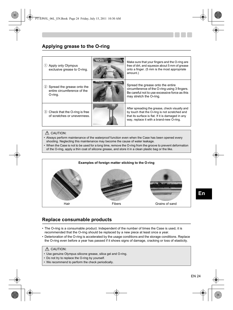 Olympus PT-EP06L User Manual | Page 25 / 27