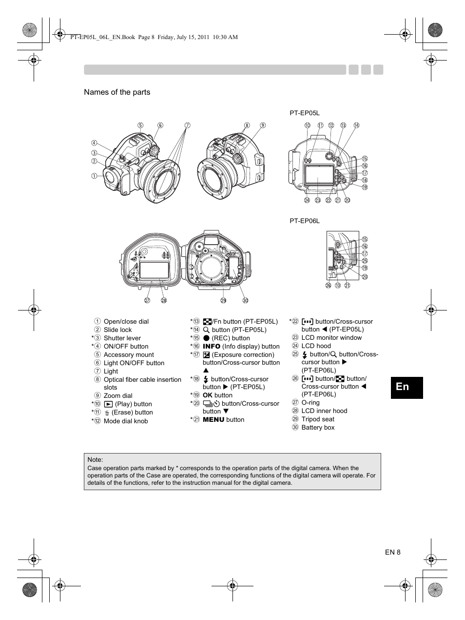 Olympus PT-EP06L User Manual | Page 9 / 27