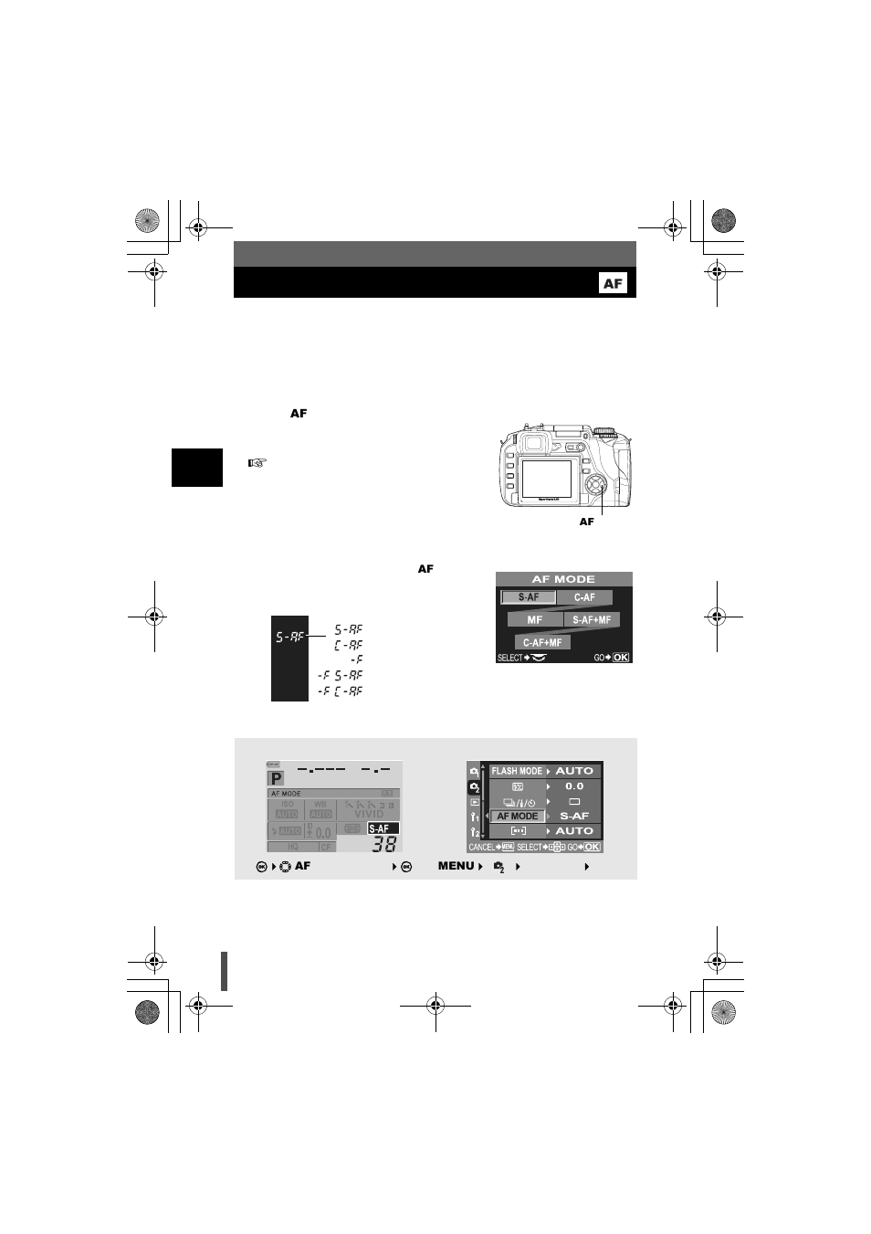 Focus mode, P. 66 | Olympus E-330 User Manual | Page 66 / 196