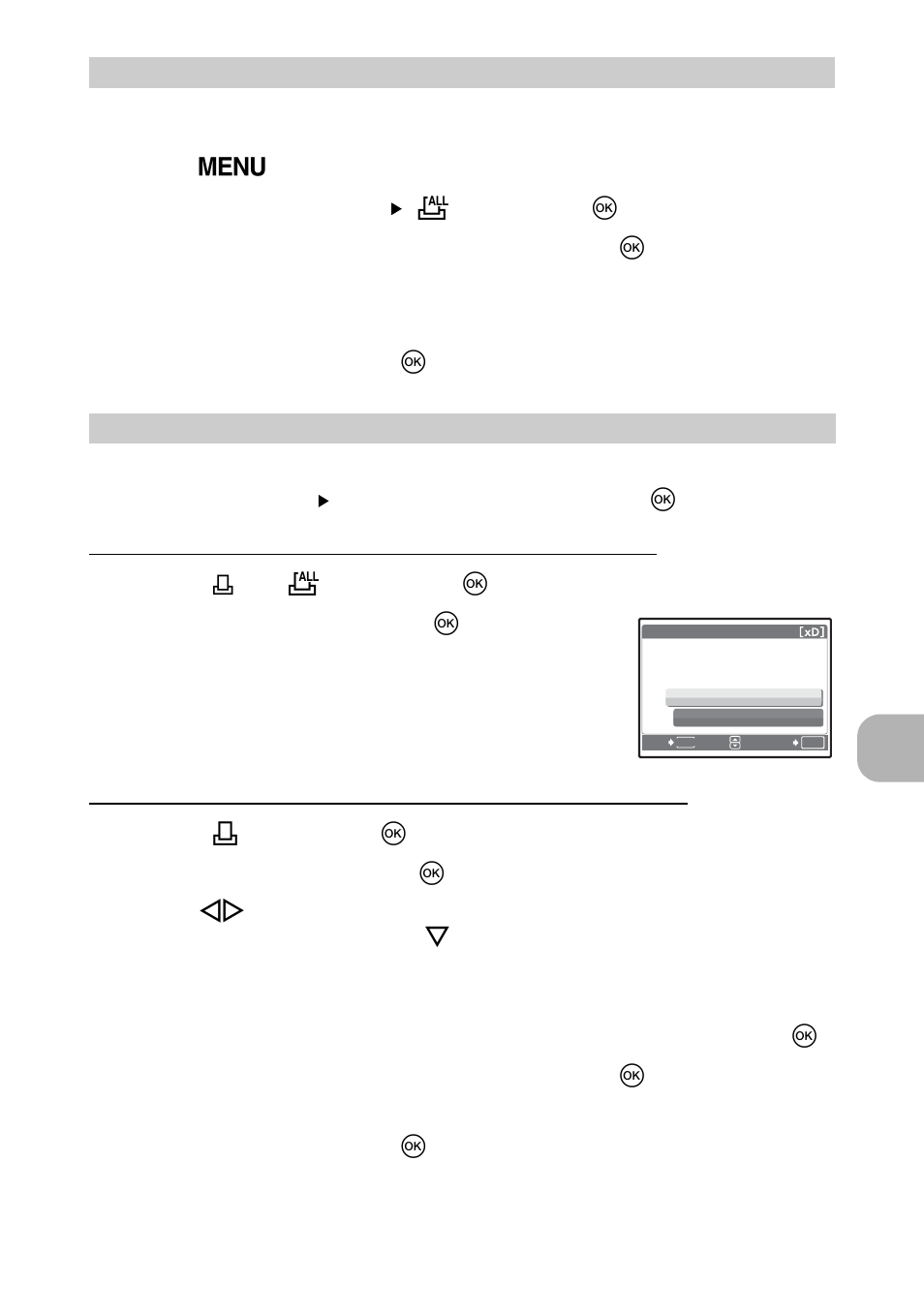 All-frame reservation, Resetting print reservation data | Olympus FE-180 User Manual | Page 37 / 80